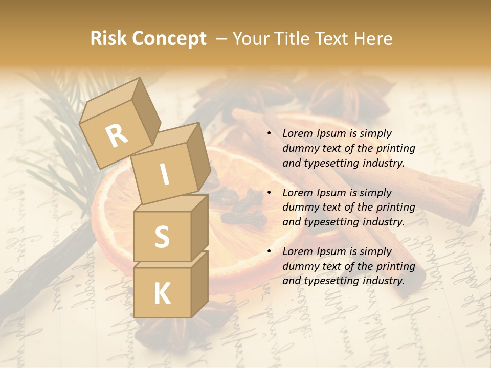 Schrift Zimt Vanille PowerPoint Template