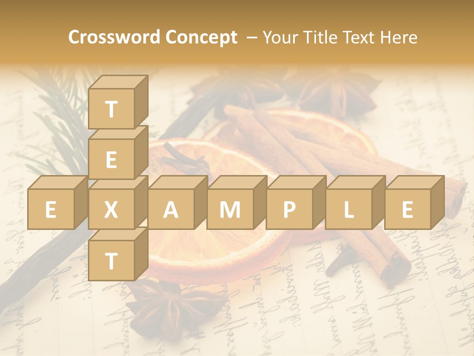 Schrift Zimt Vanille PowerPoint Template