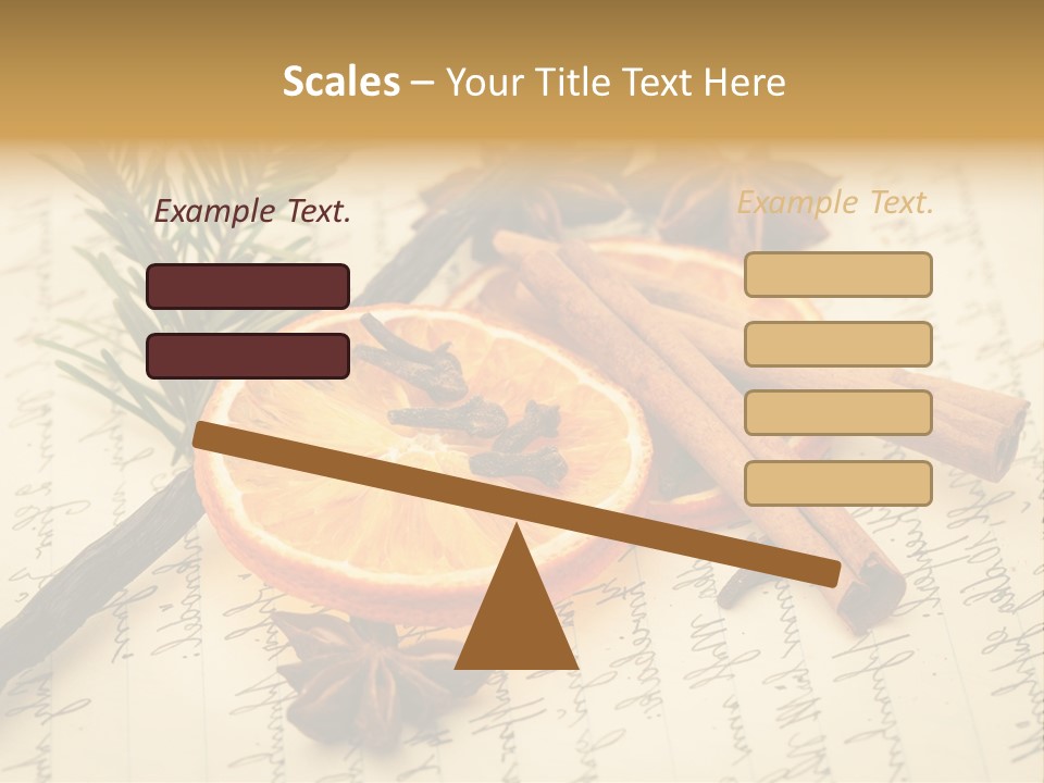 Schrift Zimt Vanille PowerPoint Template