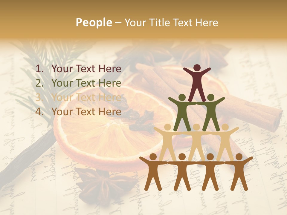 Schrift Zimt Vanille PowerPoint Template