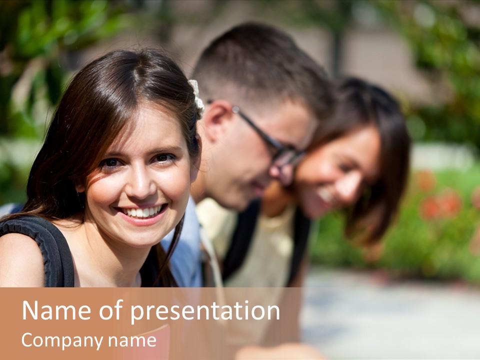 Outdoor Male High School PowerPoint Template