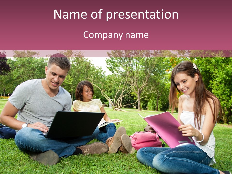 Graduate Woman Class PowerPoint Template