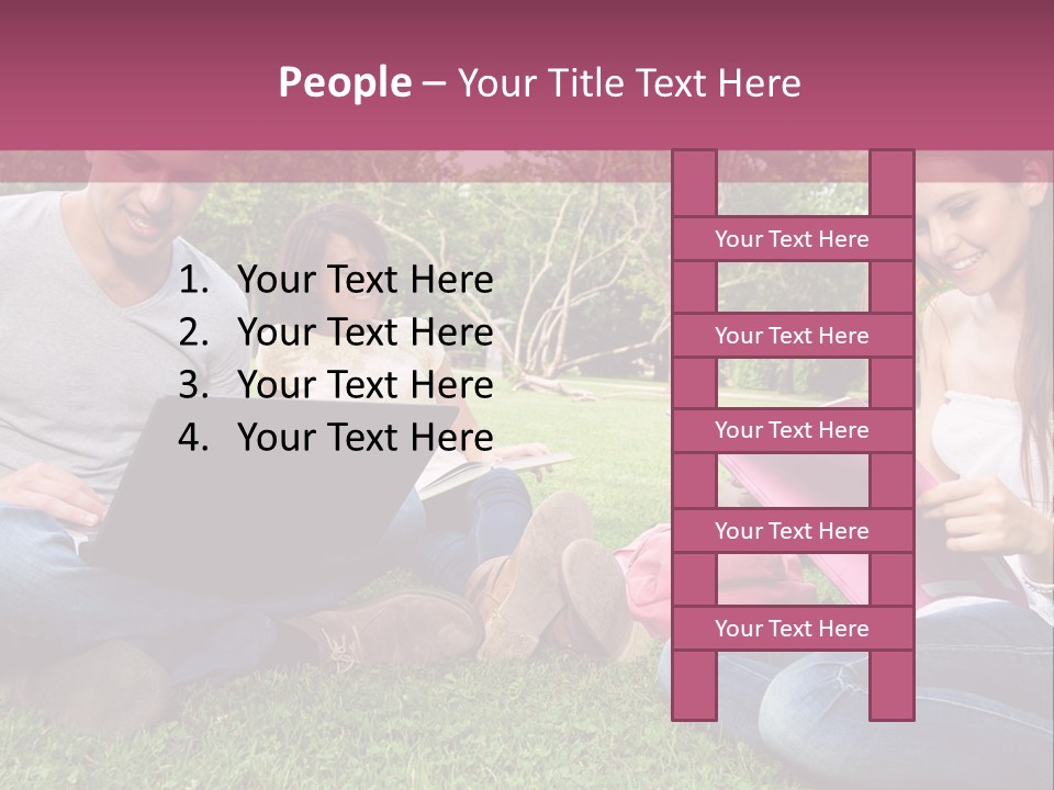 Graduate Woman Class PowerPoint Template