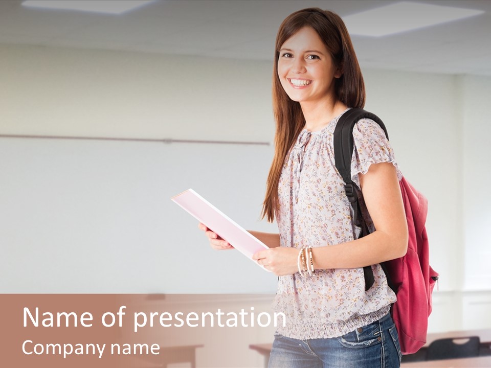 Teen Classroom Person PowerPoint Template