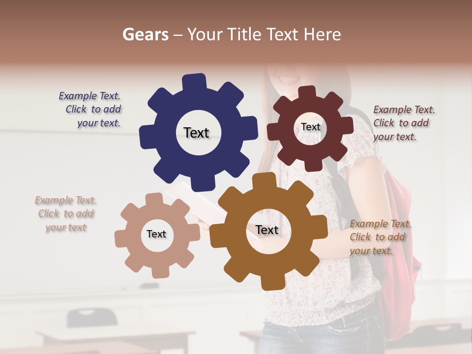 Teen Classroom Person PowerPoint Template