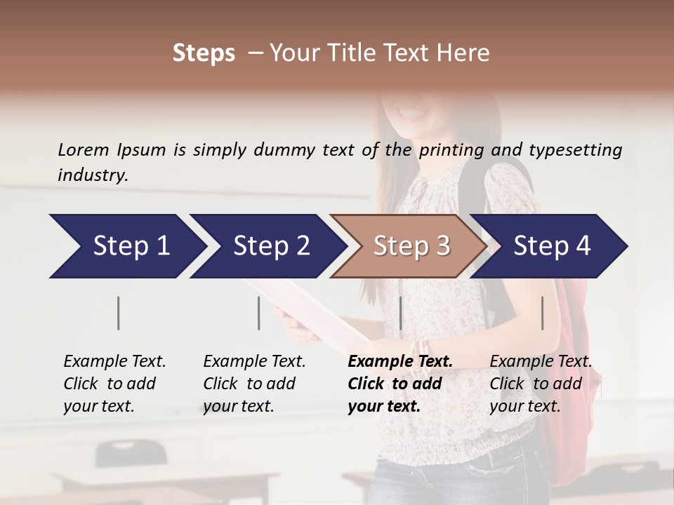 Teen Classroom Person PowerPoint Template
