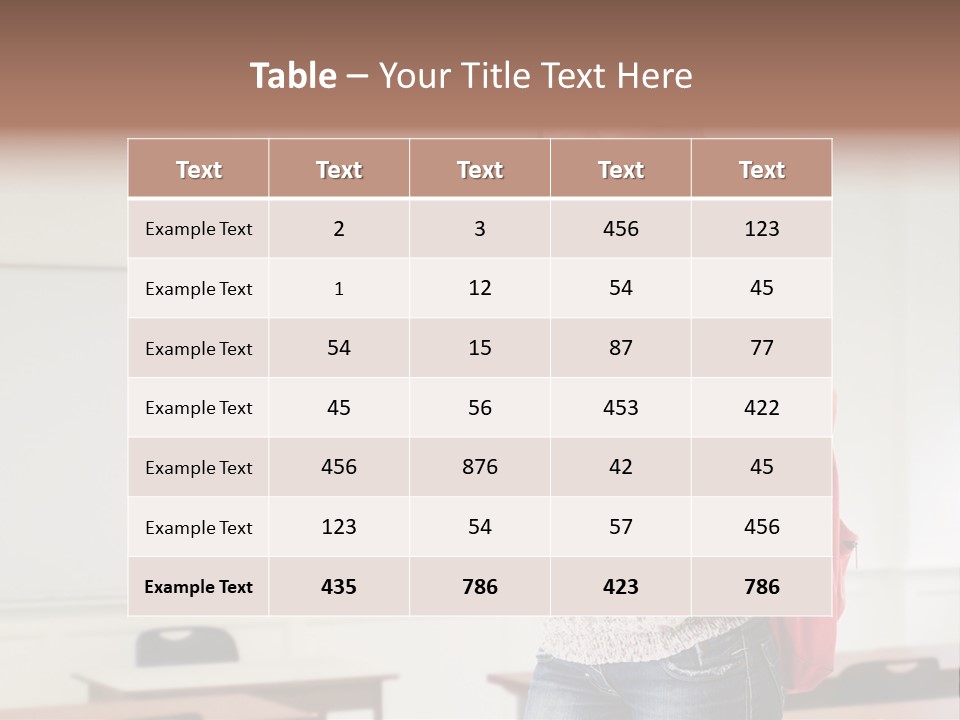 Teen Classroom Person PowerPoint Template