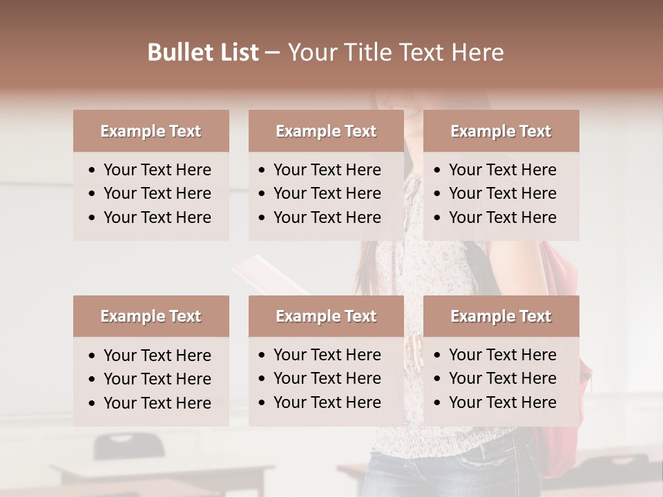 Teen Classroom Person PowerPoint Template