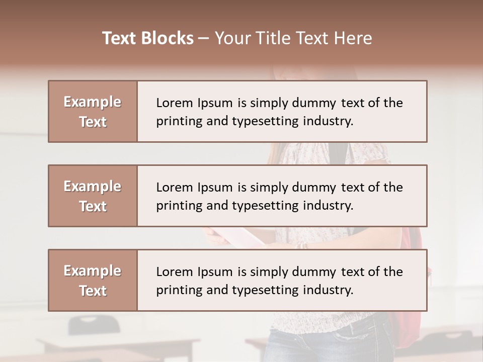 Teen Classroom Person PowerPoint Template