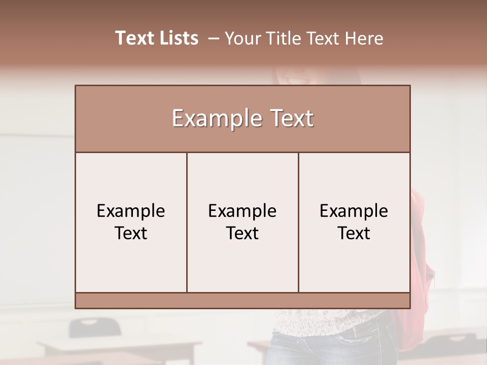 Teen Classroom Person PowerPoint Template