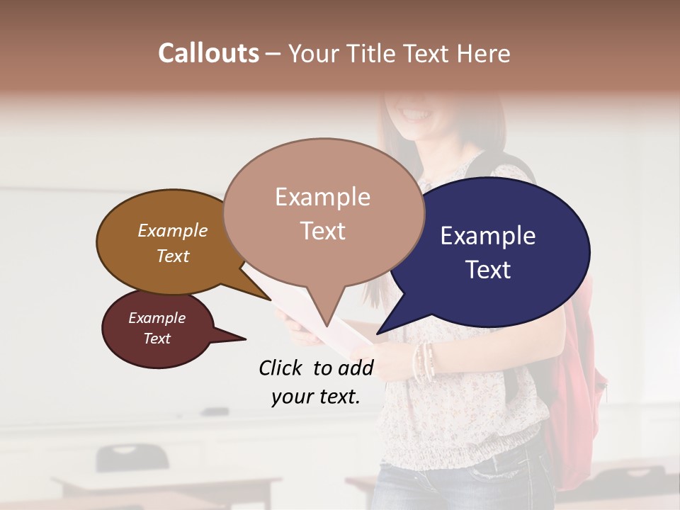 Teen Classroom Person PowerPoint Template