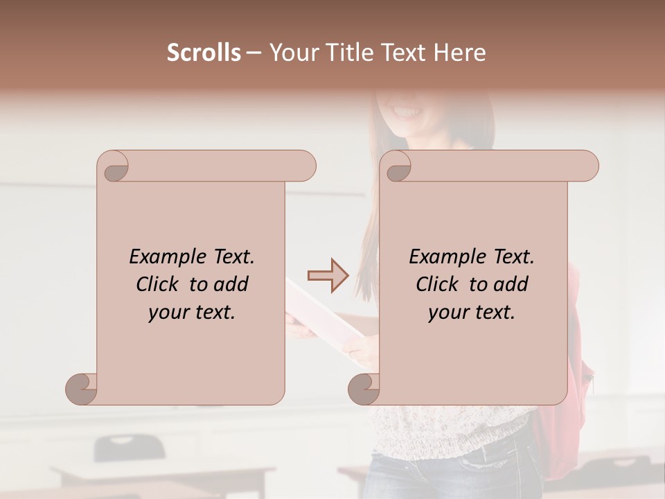 Teen Classroom Person PowerPoint Template