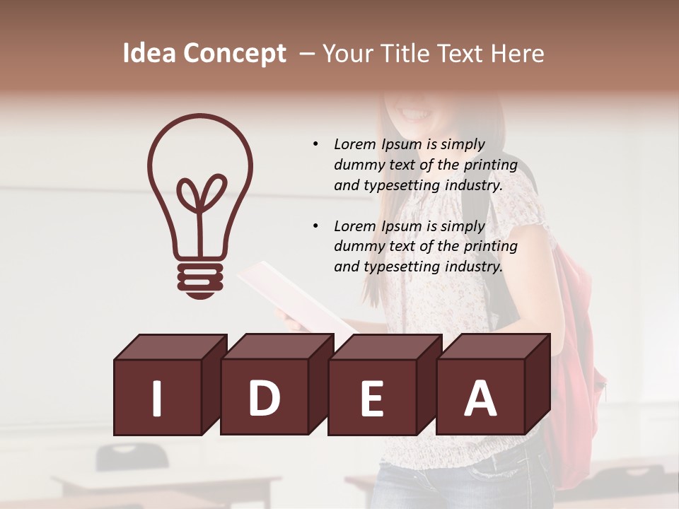 Teen Classroom Person PowerPoint Template