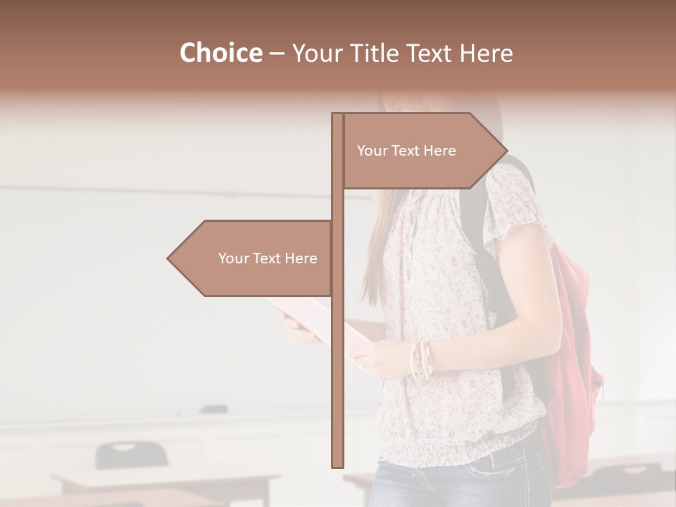 Teen Classroom Person PowerPoint Template