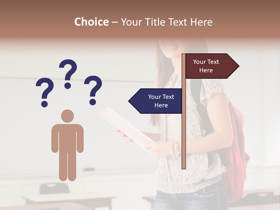 Teen Classroom Person PowerPoint Template