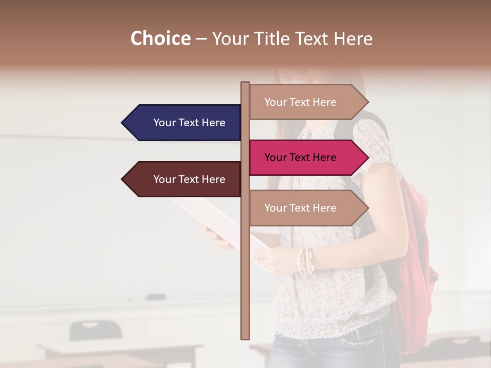 Teen Classroom Person PowerPoint Template