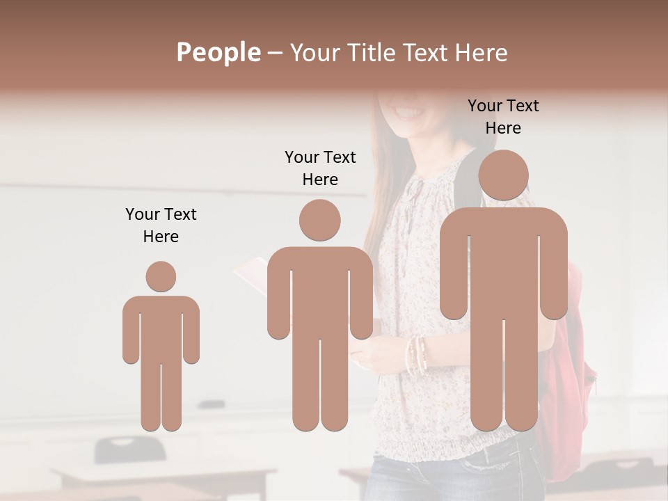 Teen Classroom Person PowerPoint Template