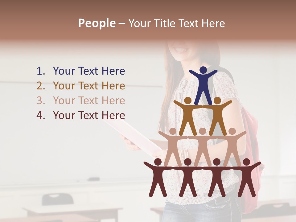 Teen Classroom Person PowerPoint Template