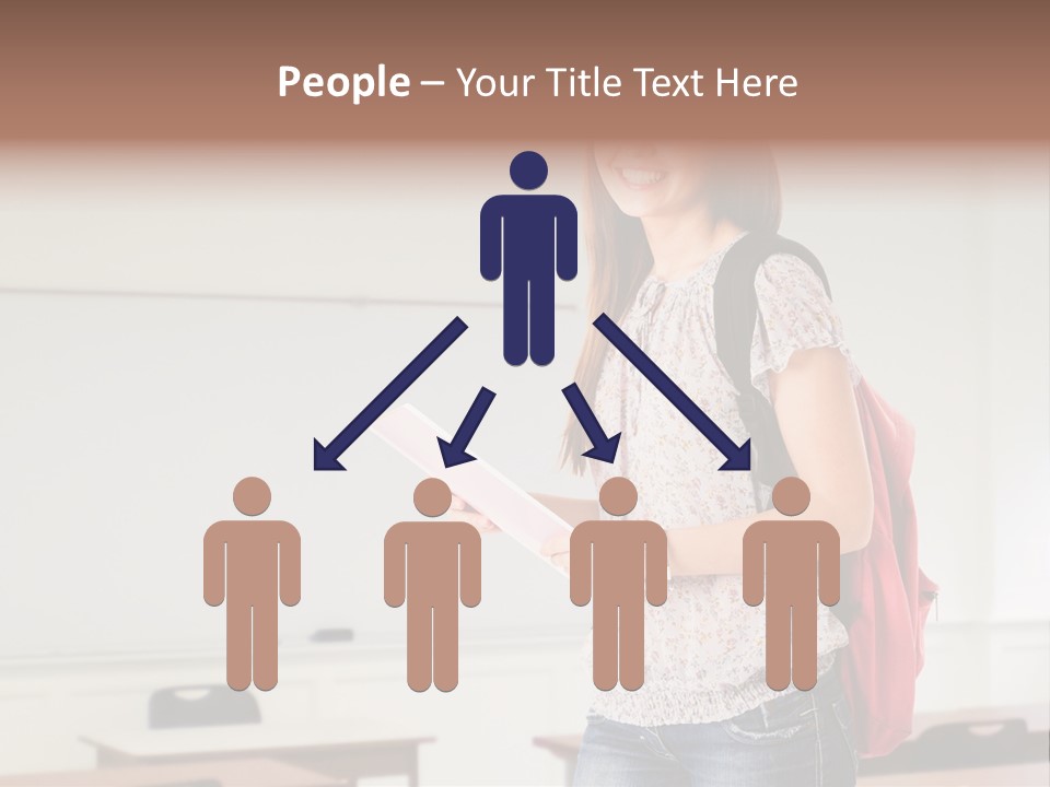 Teen Classroom Person PowerPoint Template