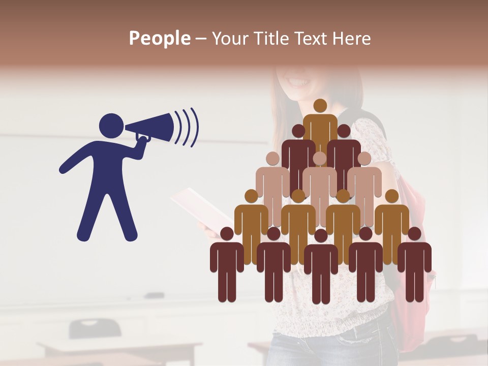 Teen Classroom Person PowerPoint Template
