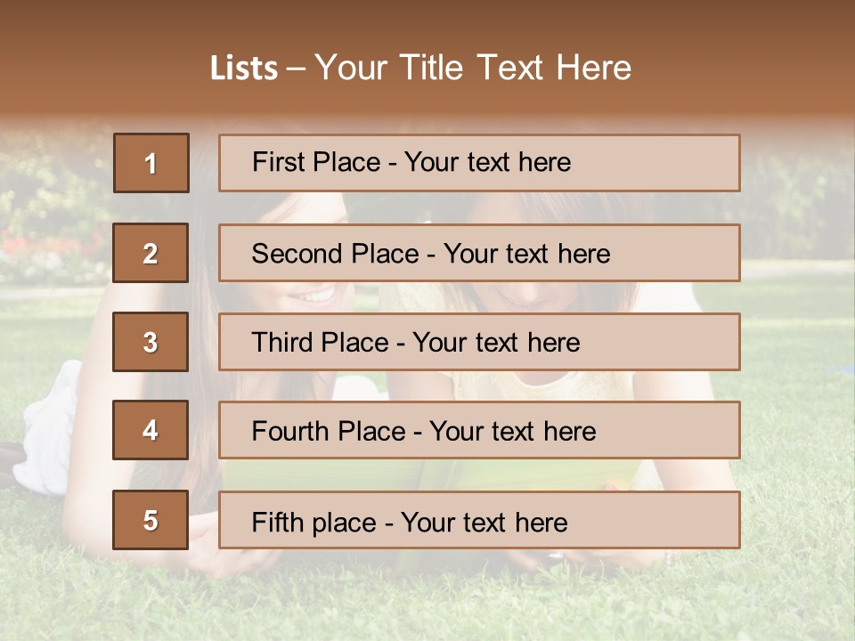 Senior High School Read Students PowerPoint Template