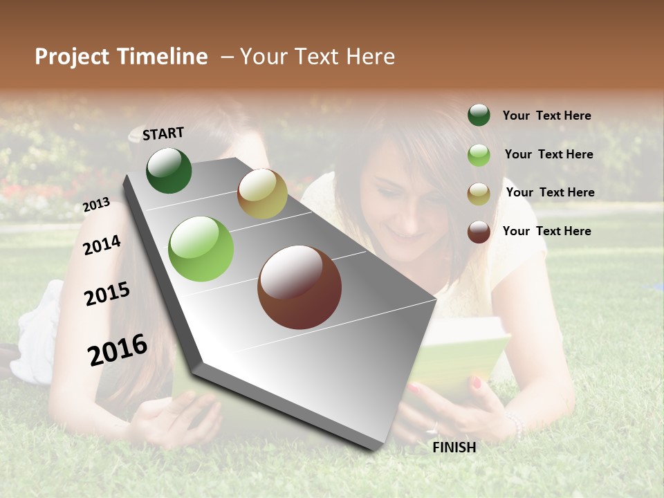 Senior High School Read Students PowerPoint Template