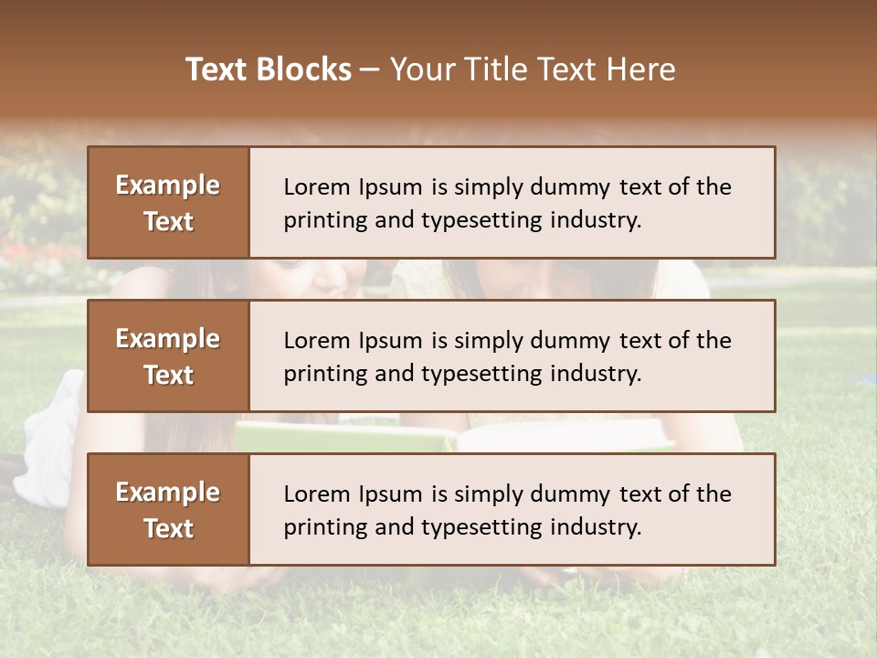 Senior High School Read Students PowerPoint Template