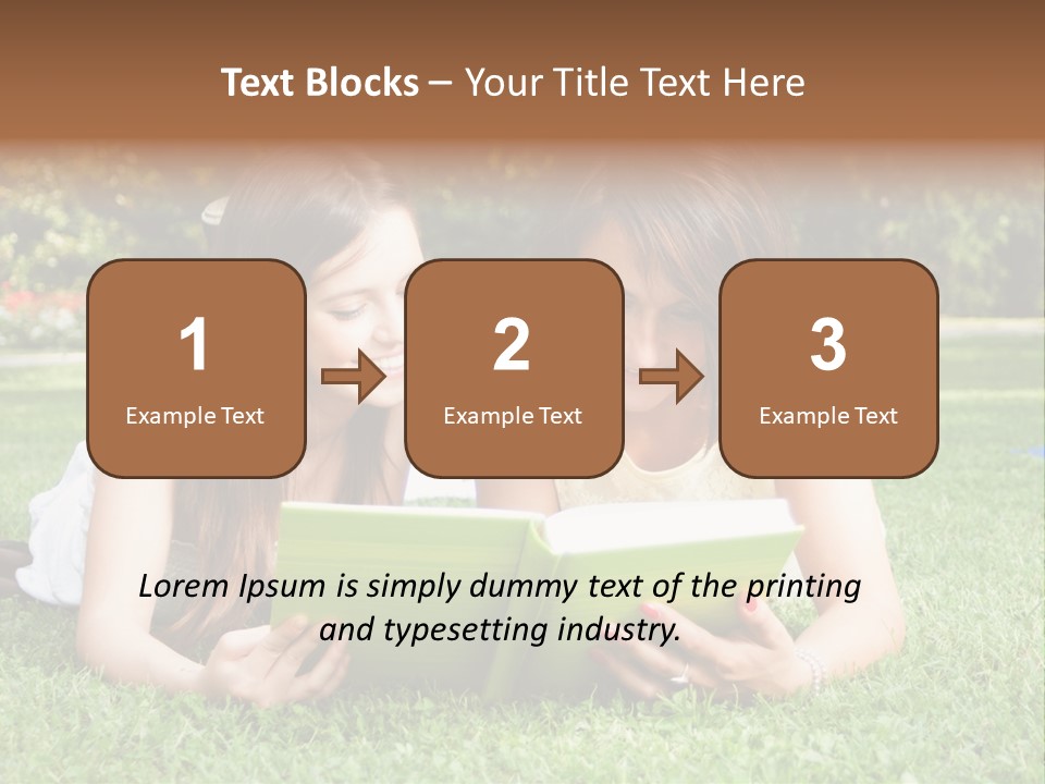 Senior High School Read Students PowerPoint Template