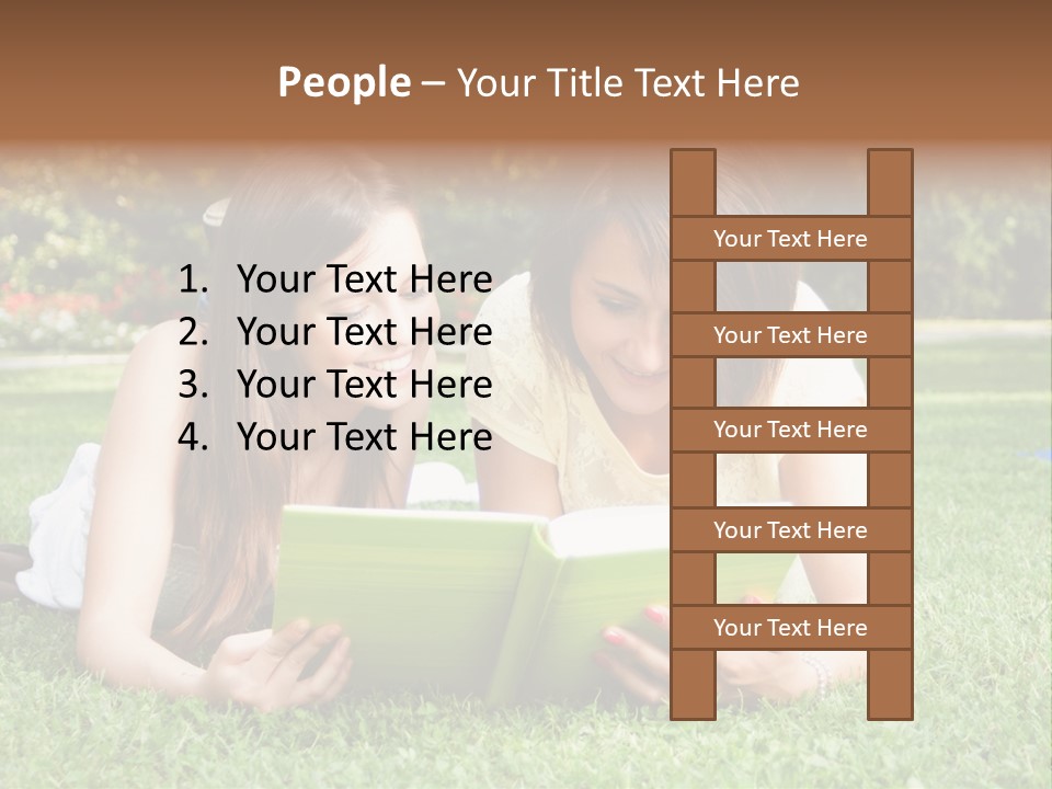 Senior High School Read Students PowerPoint Template