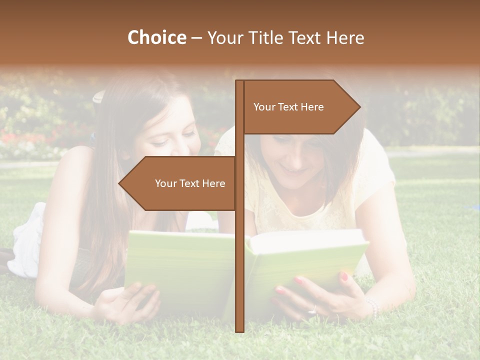 Senior High School Read Students PowerPoint Template