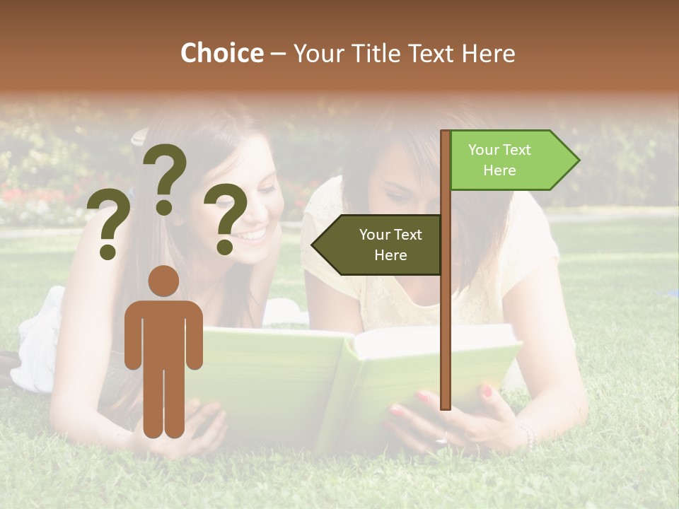 Senior High School Read Students PowerPoint Template