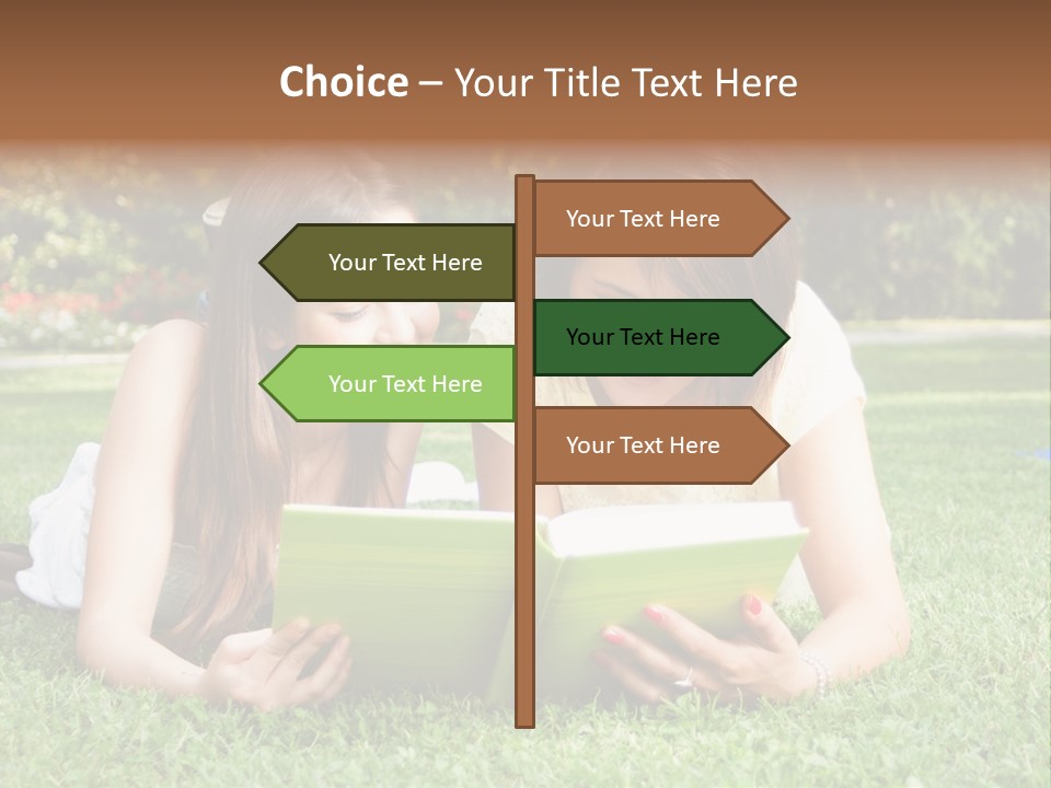 Senior High School Read Students PowerPoint Template