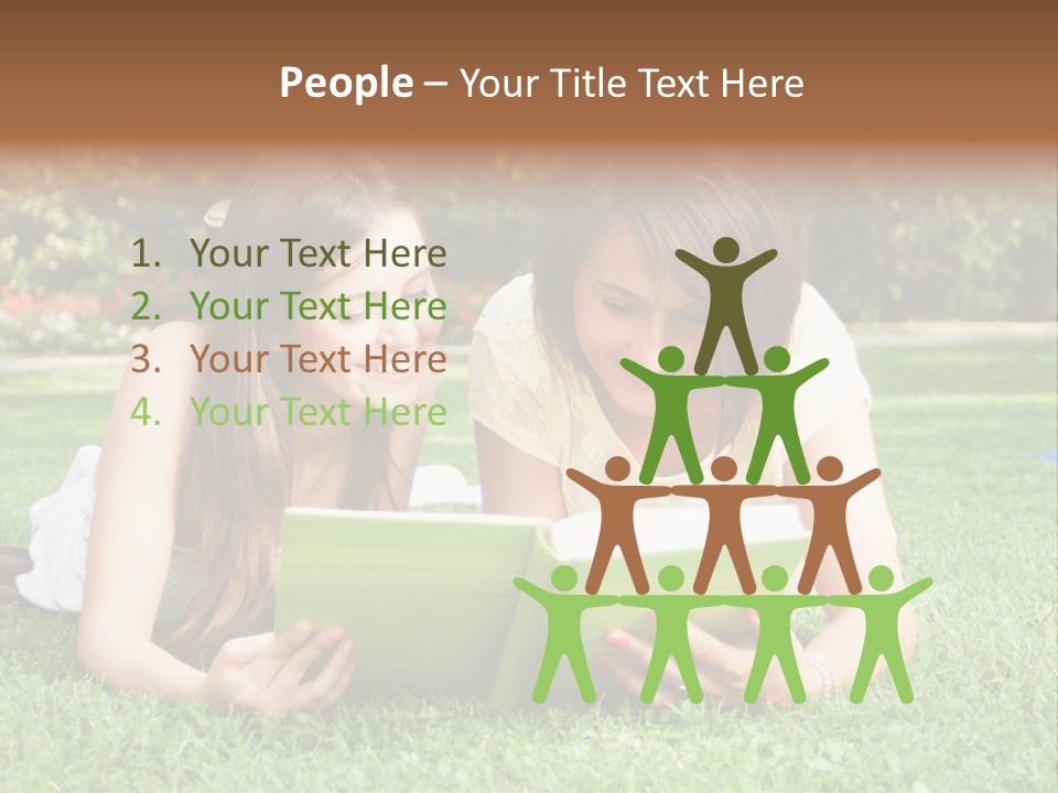 Senior High School Read Students PowerPoint Template