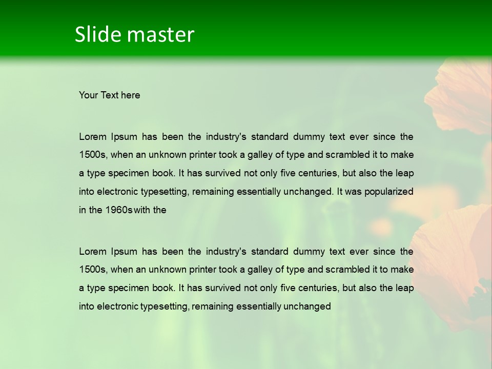 Florale Arri Saison PowerPoint Template