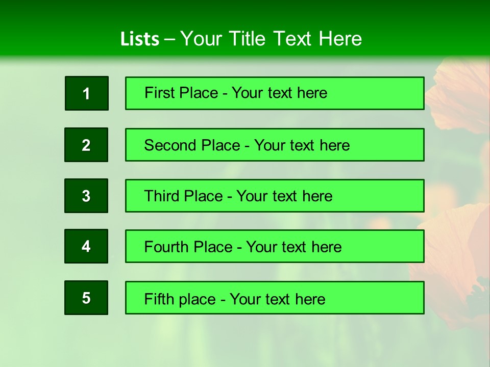 Florale Arri Saison PowerPoint Template
