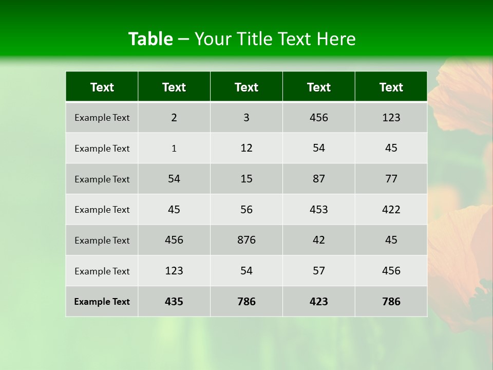 Florale Arri Saison PowerPoint Template
