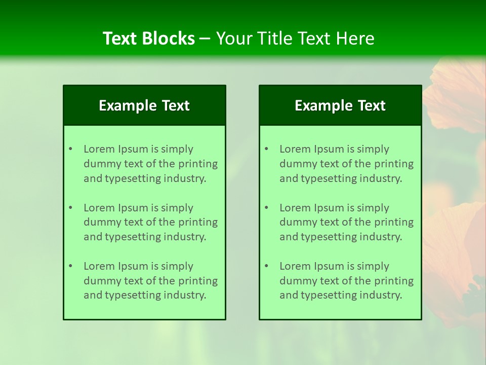 Florale Arri Saison PowerPoint Template