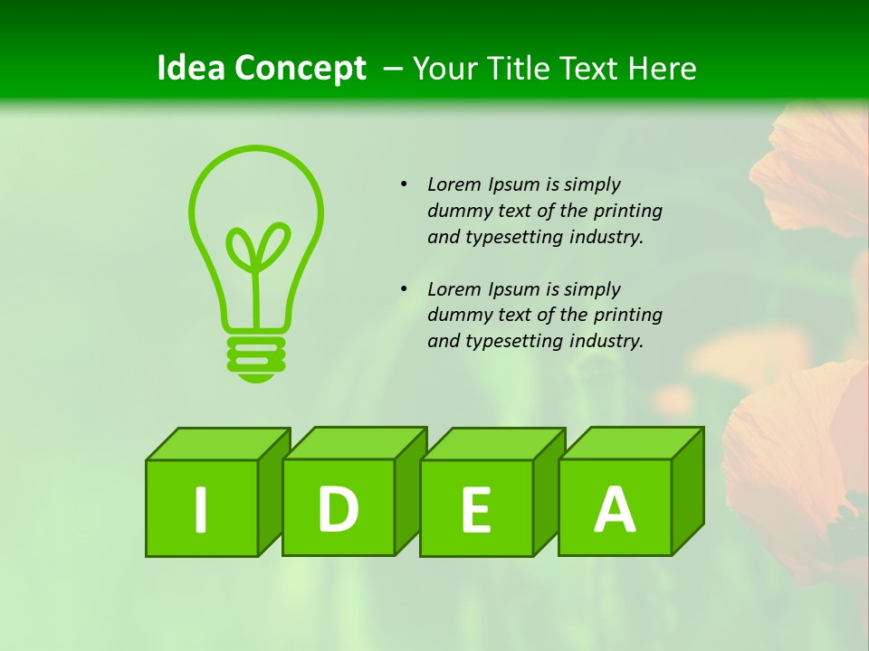 Florale Arri Saison PowerPoint Template