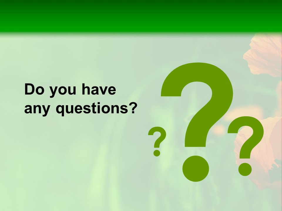 Florale Arri Saison PowerPoint Template