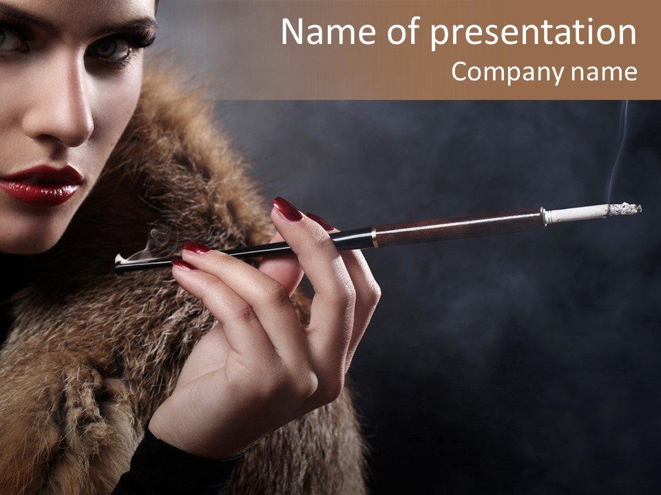 Lady Black Old PowerPoint Template