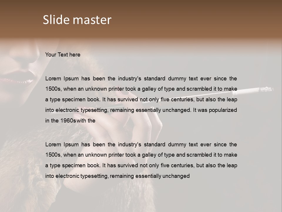 Lady Black Old PowerPoint Template