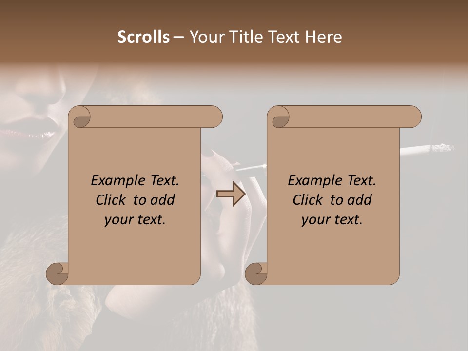 Lady Black Old PowerPoint Template