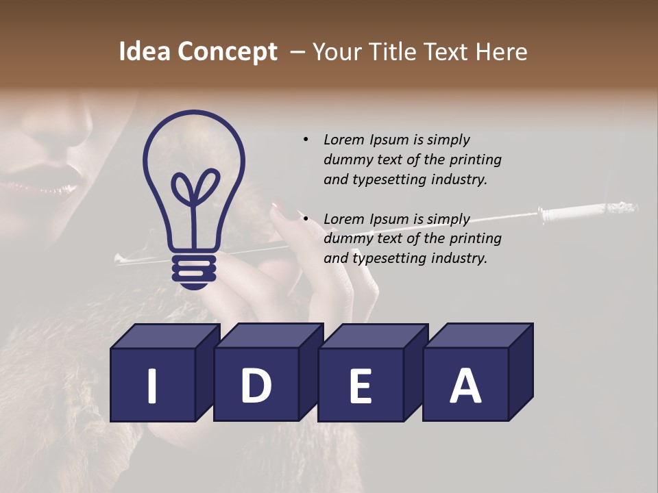 Lady Black Old PowerPoint Template