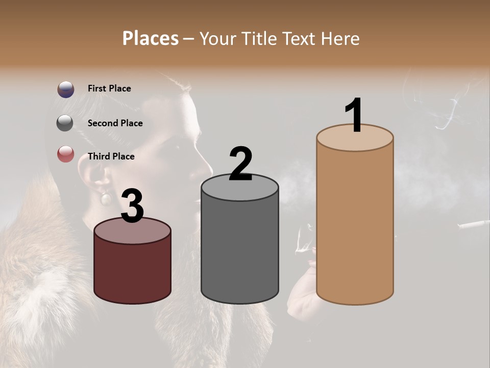 Brunette Vintage Fur PowerPoint Template