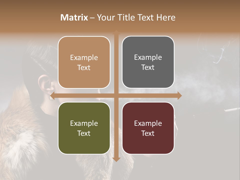 Brunette Vintage Fur PowerPoint Template