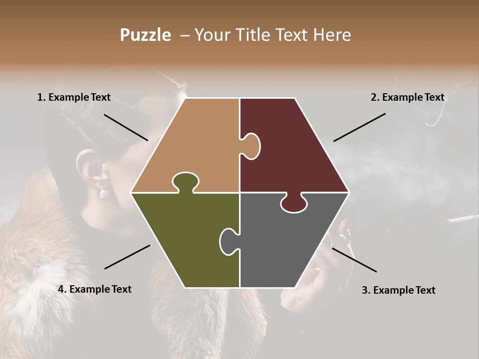 Brunette Vintage Fur PowerPoint Template