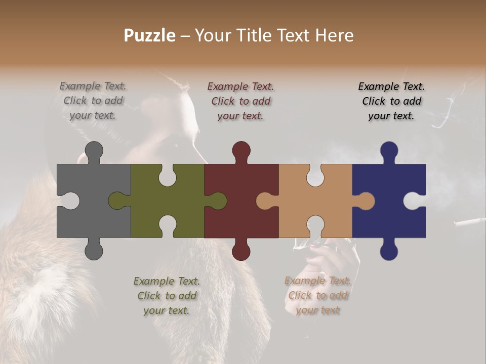 Brunette Vintage Fur PowerPoint Template