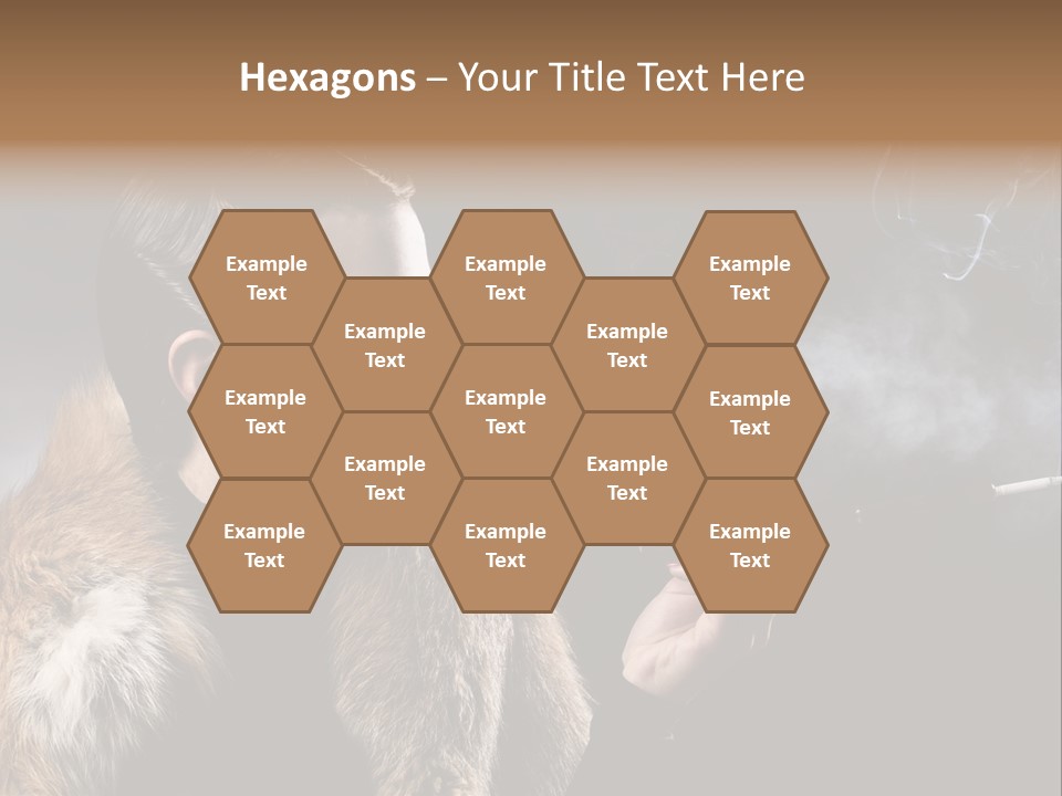 Brunette Vintage Fur PowerPoint Template