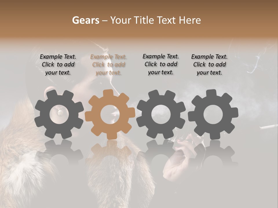 Brunette Vintage Fur PowerPoint Template