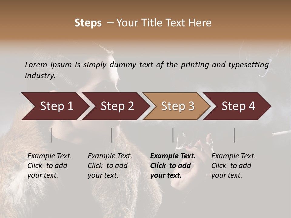 Brunette Vintage Fur PowerPoint Template